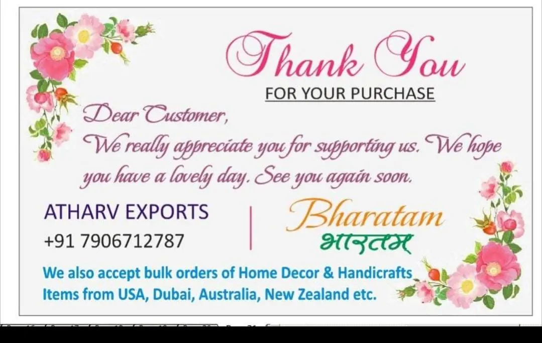 Bharatam (भारतम्)   deals in all types of Metal Handicrafts, Urli, Resin and 3d