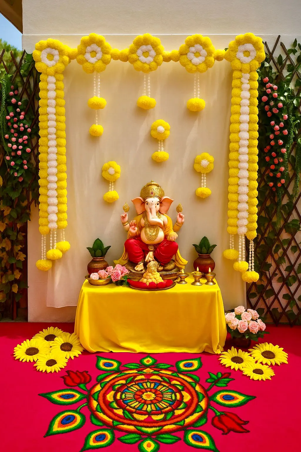 Marigold ring backdrop